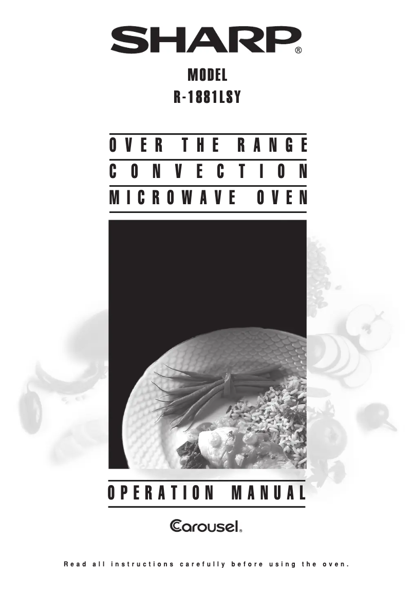 Page 1 de la notice Manuel utilisateur Sharp R1881LSY