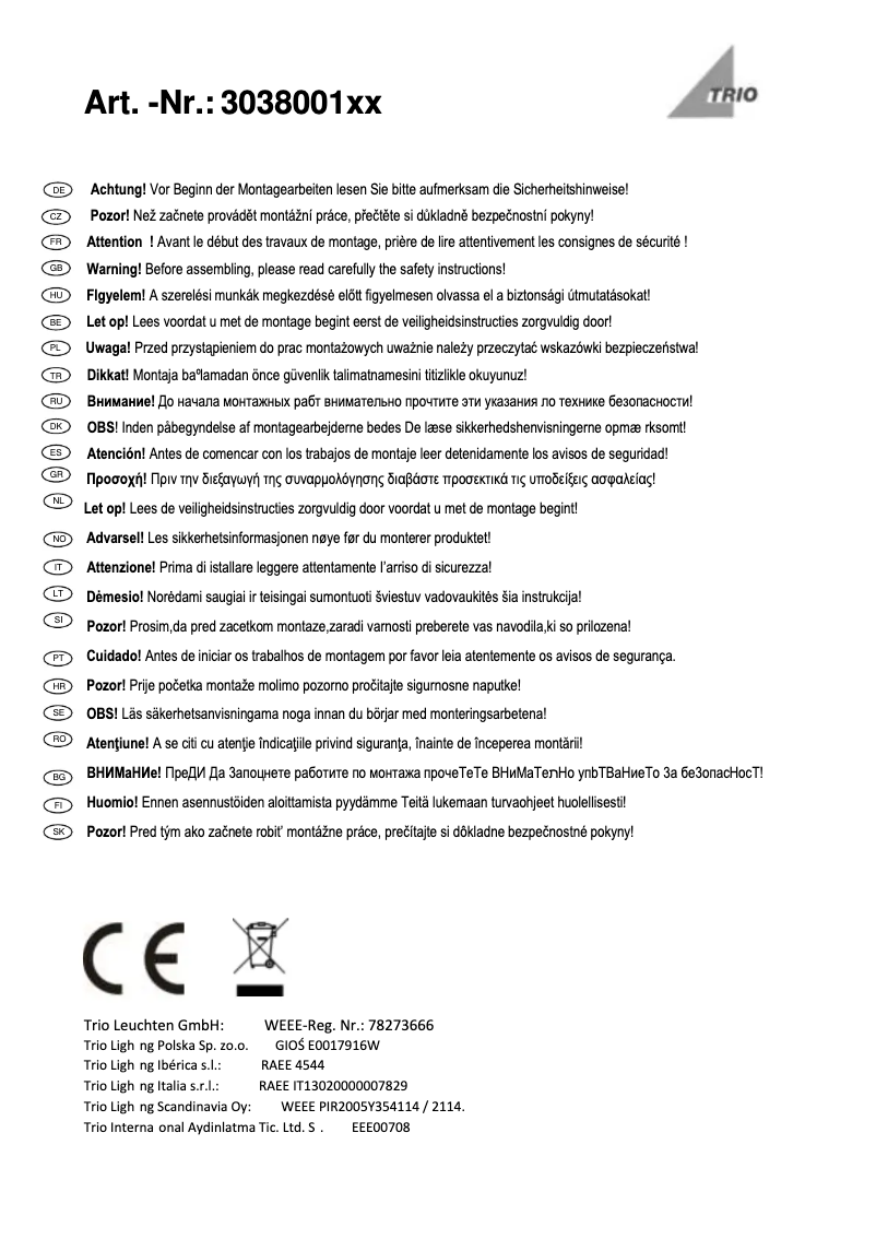 Image de la première page du manuel de l'appareil Porto