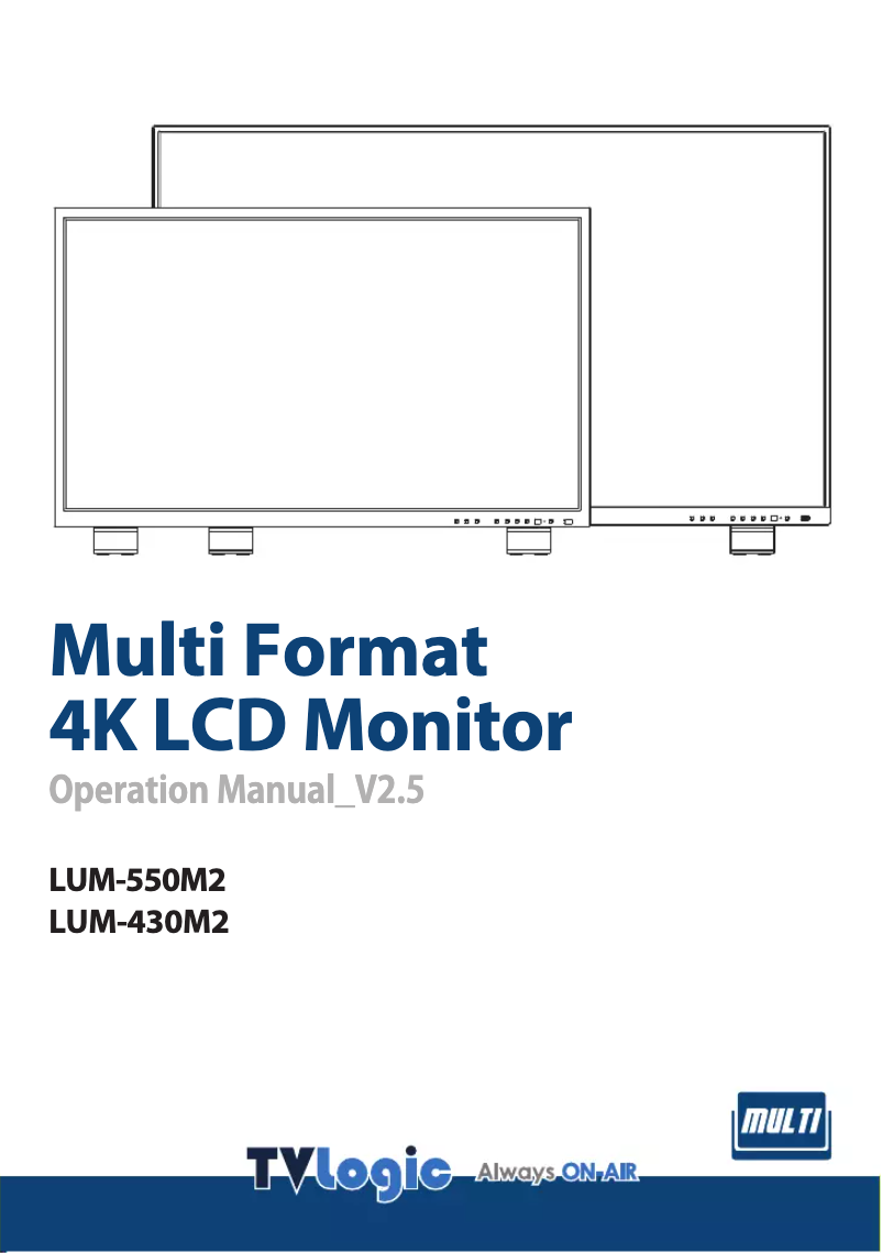 Page 1 of the manual User Manual TVLogic LUM-430M
