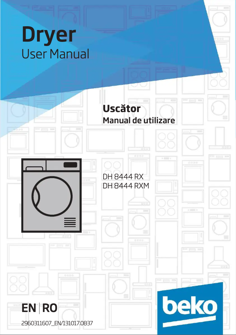 Page 1 de la notice Manuel utilisateur Beko DH8444RXM