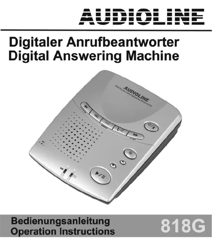 Image de la première page du manuel de l'appareil AB 818 G