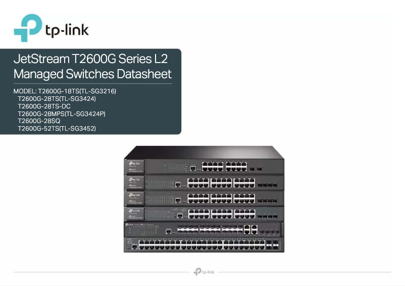 Page n°1 - Fiche technique TP-Link JetStream T2600G-28TS