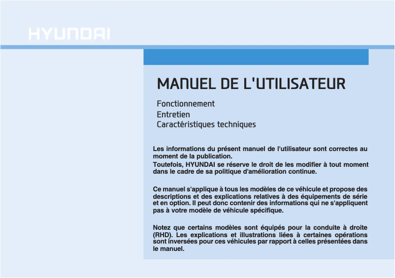 Image de la première page du manuel de l'appareil Ioniq Plug-in Hybrid (2019)