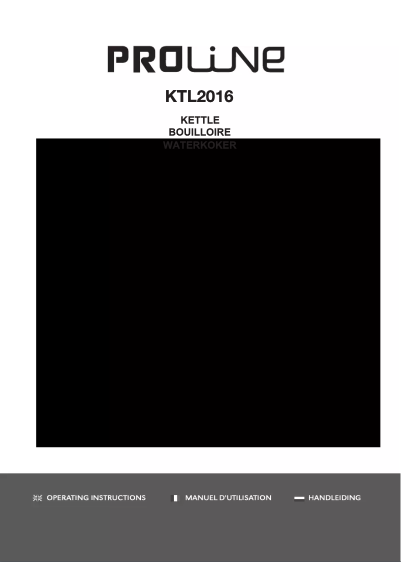 Page n°1 - Manuel utilisateur Proline KTL2016