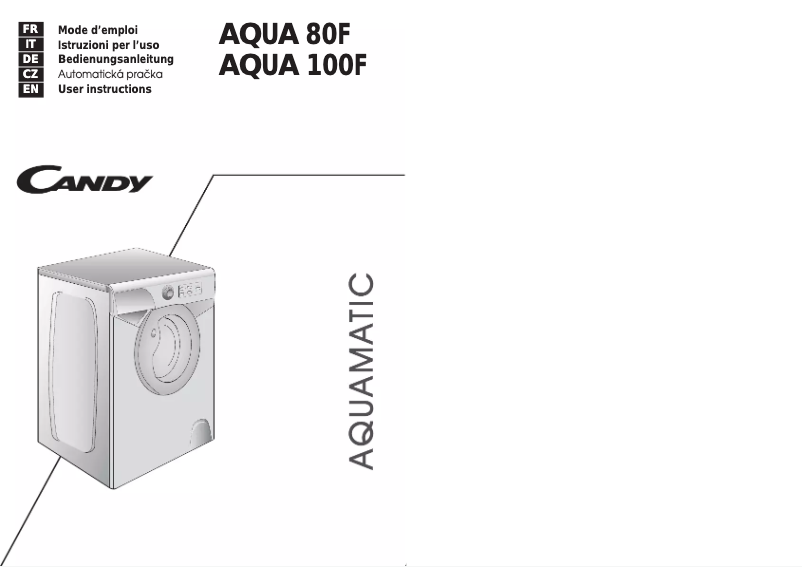 Image de la première page du manuel de l'appareil AQUA 100F