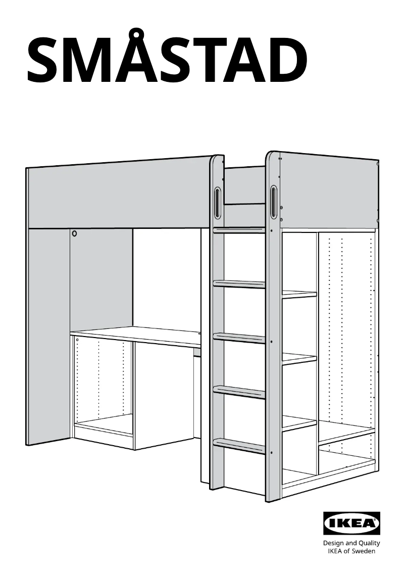 Page 1 de la notice Manuel utilisateur Ikea SMÅSTAD 504.540.41