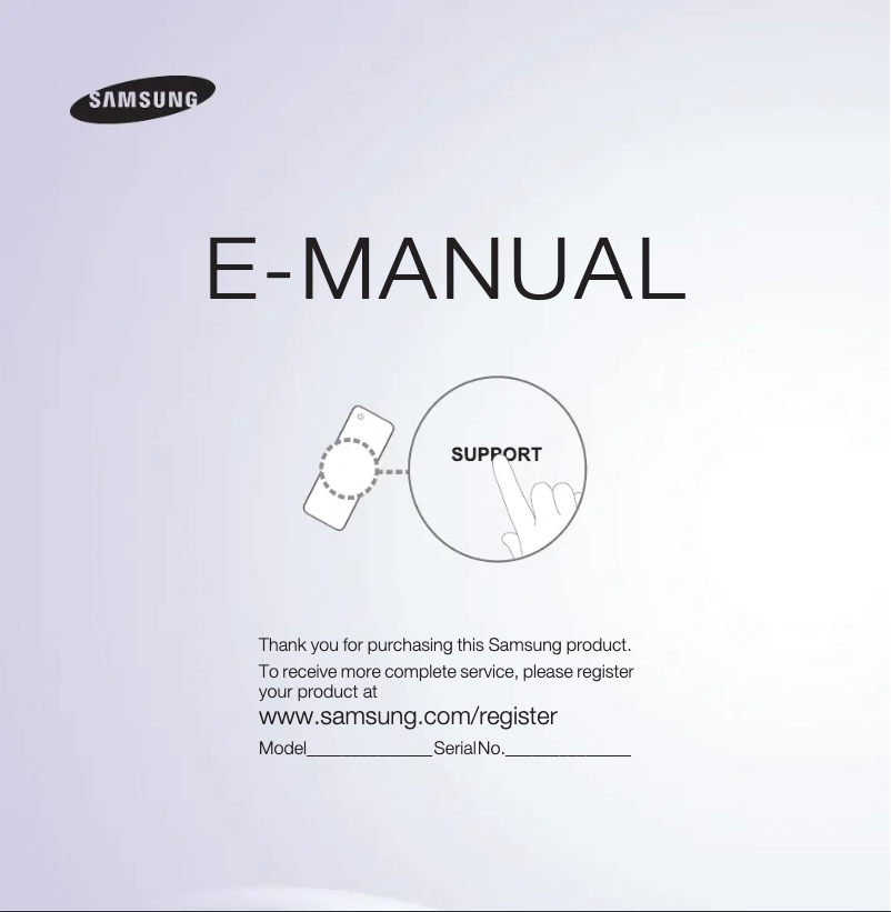 Page n°1 - Manuel utilisateur Samsung UN50ES6620F