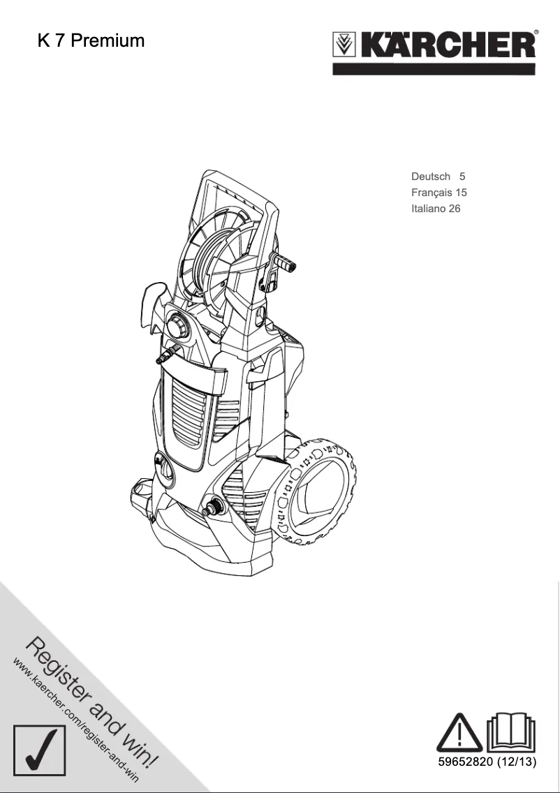 Page 1 de la notice Manuel utilisateur Kärcher K7 Premium Home