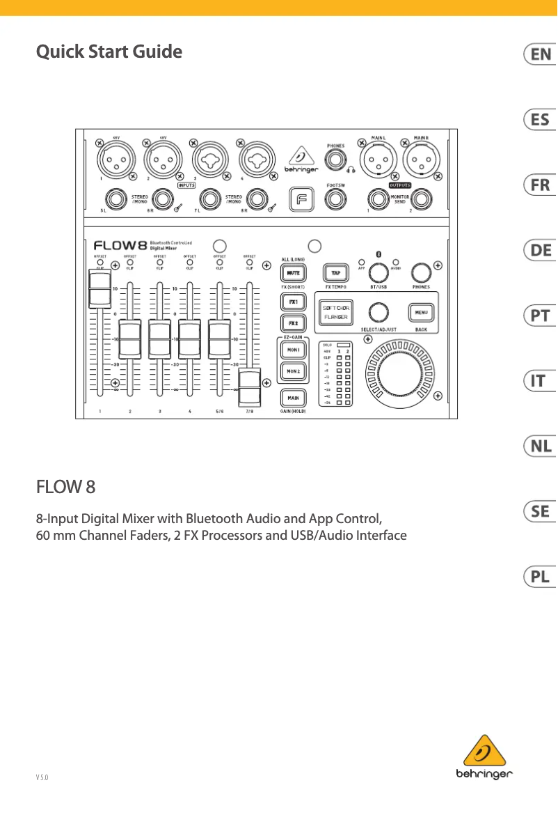 Image de la première page du manuel de l'appareil FLOW 8