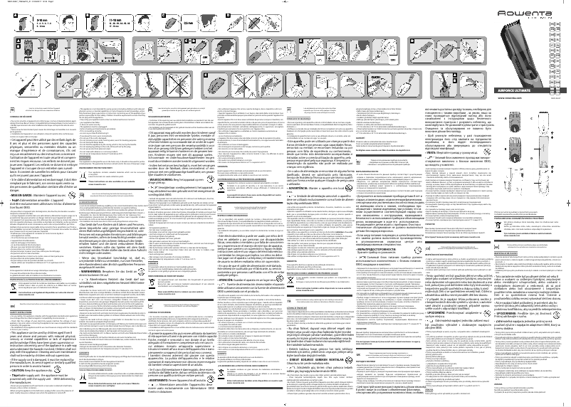 Page 1 de la notice Manuel utilisateur Rowenta Airforce Ultimate TN9300