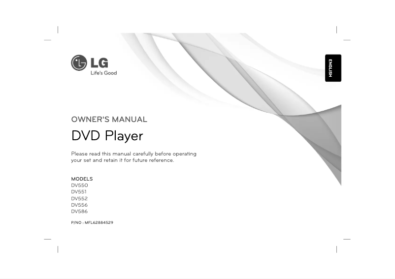 Page 1 de la notice Manuel utilisateur LG DV556