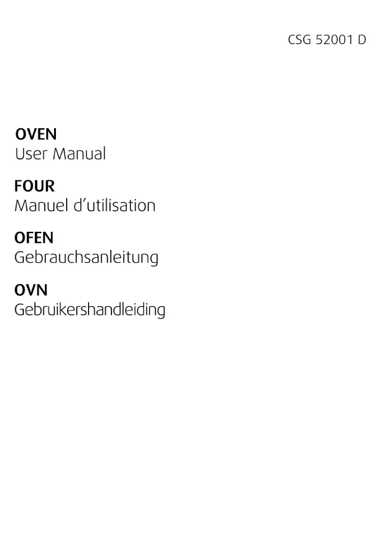 Page n°1 - Manuel utilisateur Beko CSG 52001 DW
