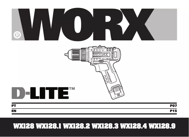 Page n°1 - Manuel utilisateur Worx D-Lite WX128.9