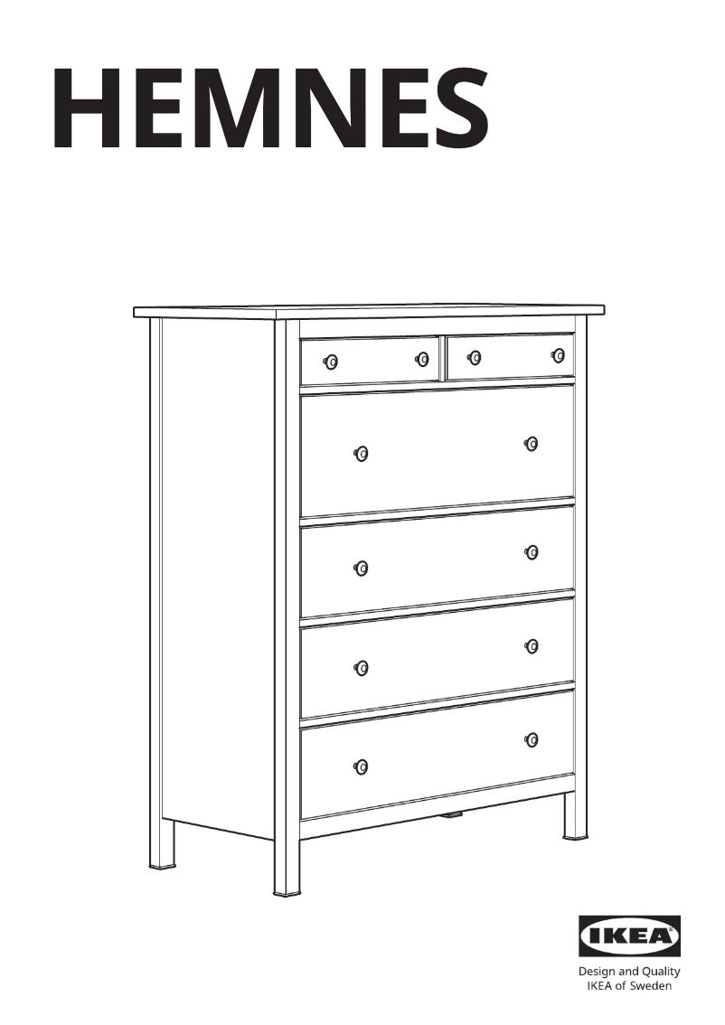 Imagen de la primera página del manual del dispositivo HEMNES 005.761.96