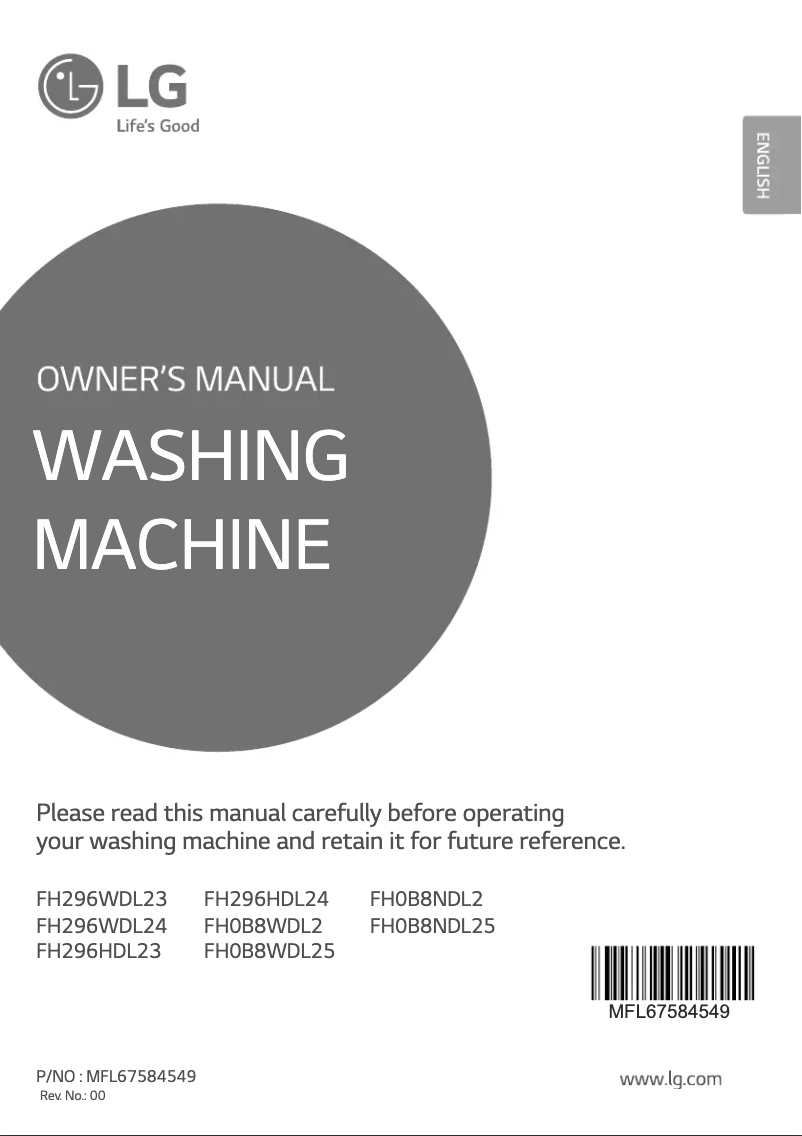 Page 1 de la notice Manuel utilisateur LG FH296HDL24