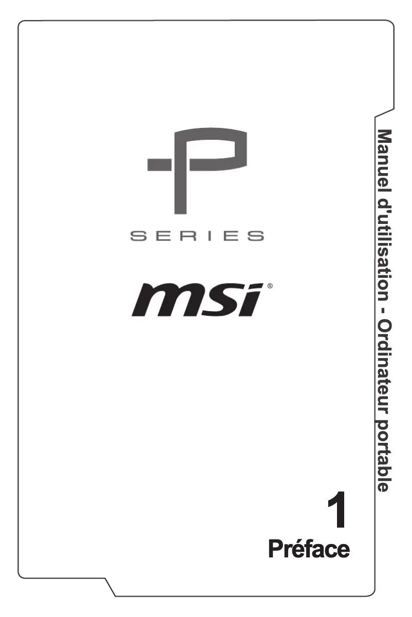Page 1 de la notice Manuel utilisateur MSI Prestige PE72 7RD