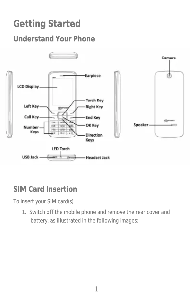 Page 1 de la notice Manuel utilisateur Micromax X2411