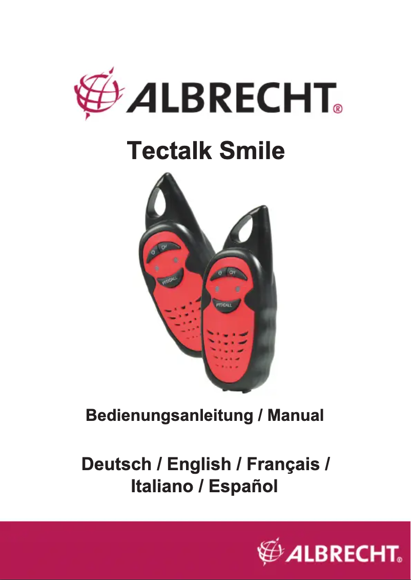 Página 1 del manual Manual de usuario Albrecht Tectalk Smile