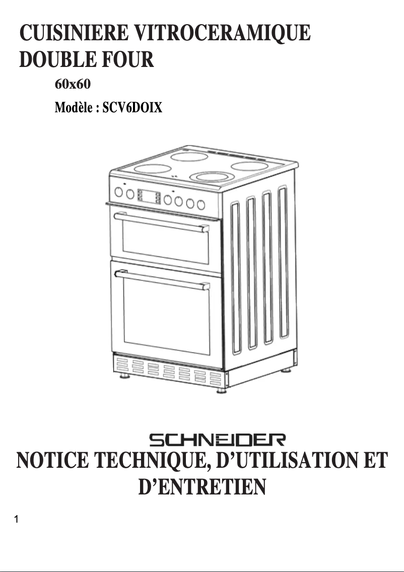 Page 1 de la notice Manuel utilisateur Schneider SCV6DOIX