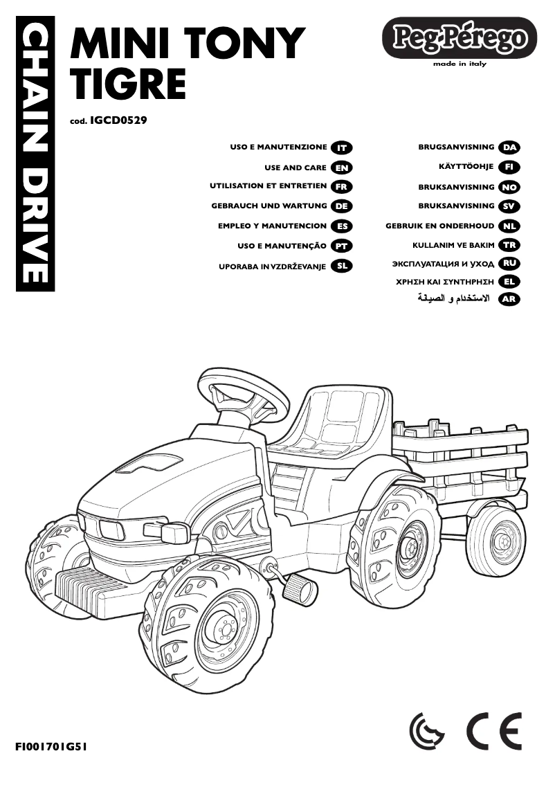 Page 1 de la notice Manuel utilisateur Peg Perego Mini Tony Tigre