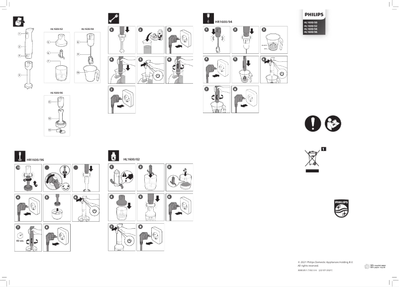 Page 1 of the manual User Manual Philips HL1600