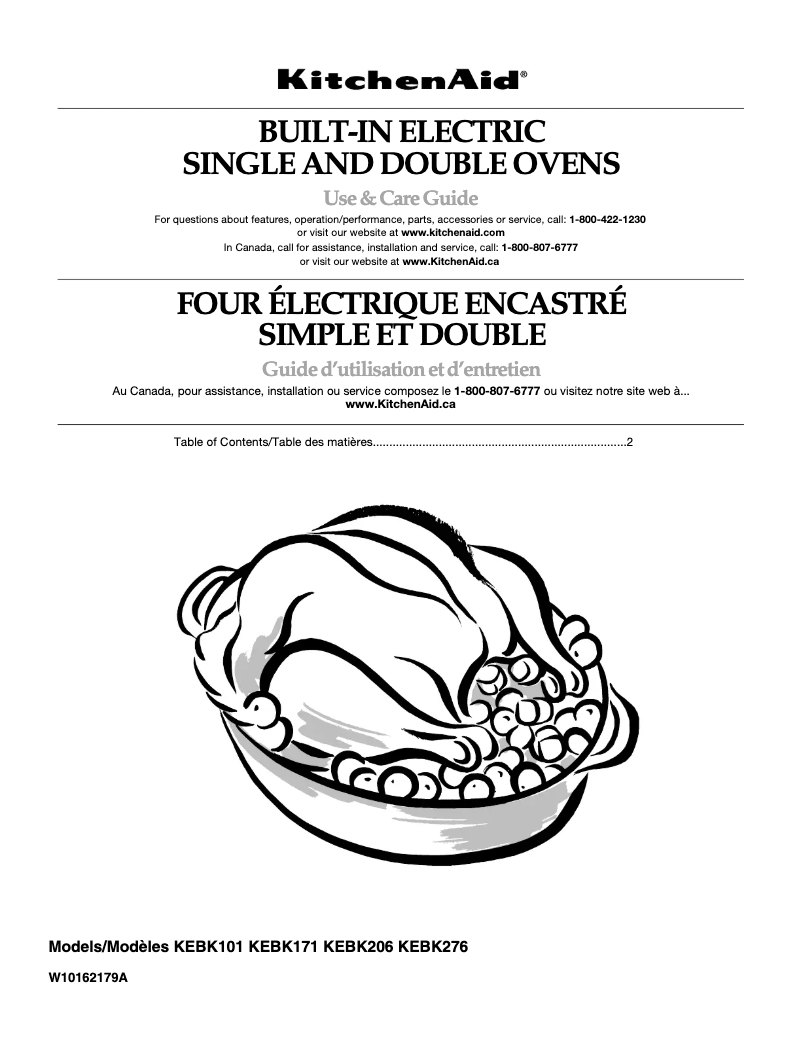 Page n°1 - Manuel utilisateur KitchenAid Architect KEBK206SSS