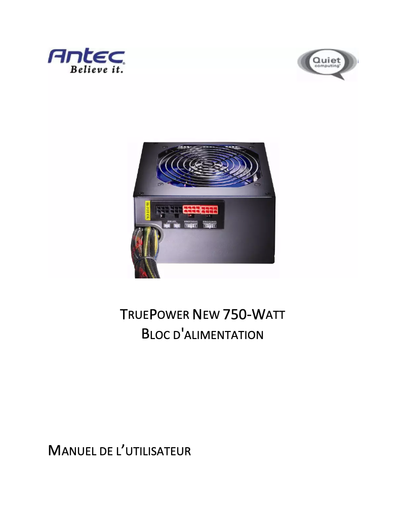 Image de la première page du manuel de l'appareil 12xTP-750