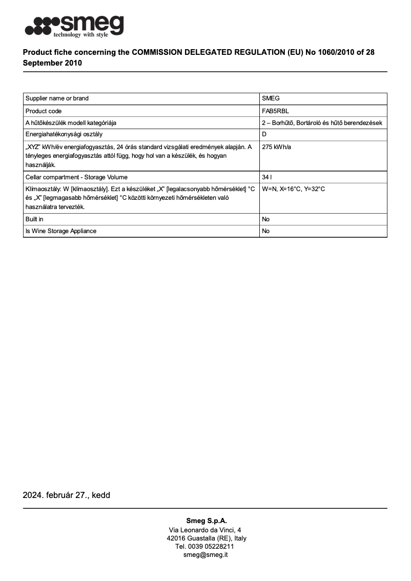 Image de la première page du manuel de l'appareil FAB5RBL