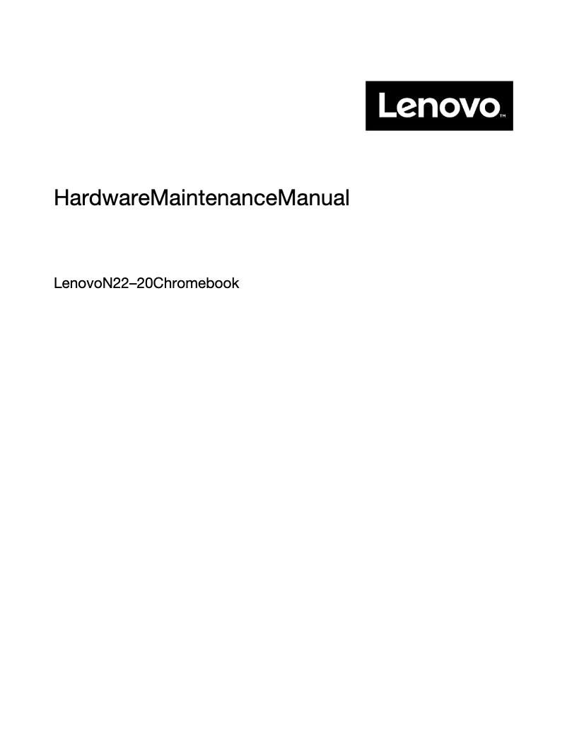 Página 1 del manual Manual de usuario Lenovo Chromebook N22-20