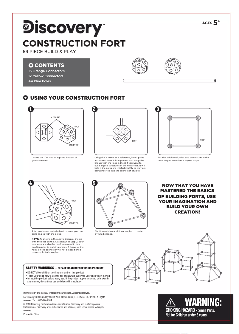 Page n°1 - Manuel utilisateur Discovery Construction Fort