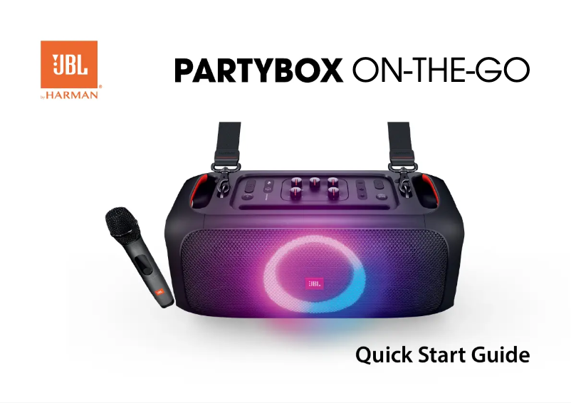 Página 1 del manual Guía de inicio rápido JBL PartyBox 100