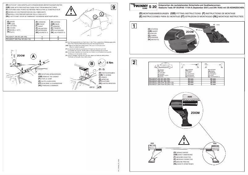 Page 1 de la notice Manuel utilisateur Twinny Load S 20