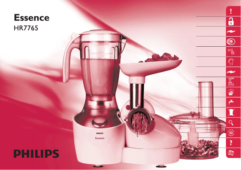 Page n°1 - Manuel utilisateur Philips HR7765