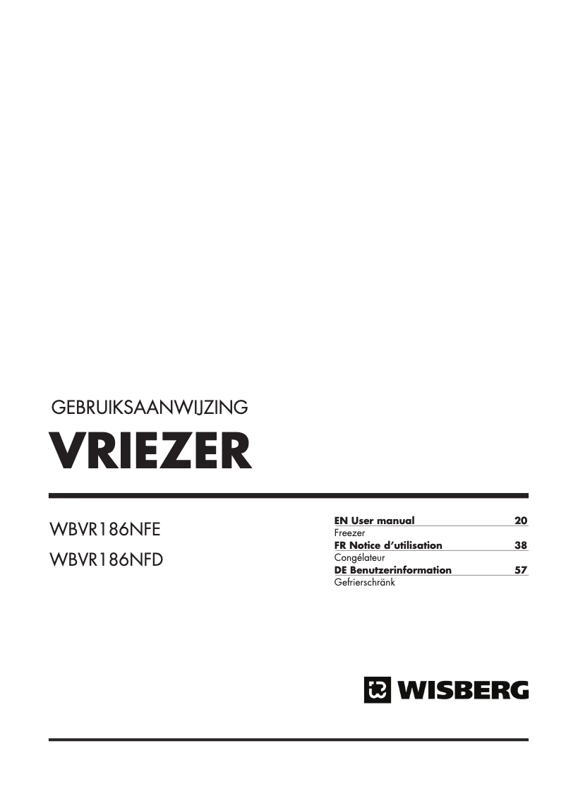 Page n°1 - Manuel utilisateur Wisberg WBVR186NFD