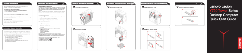 Image de la première page du manuel de l'appareil Legion Y720T