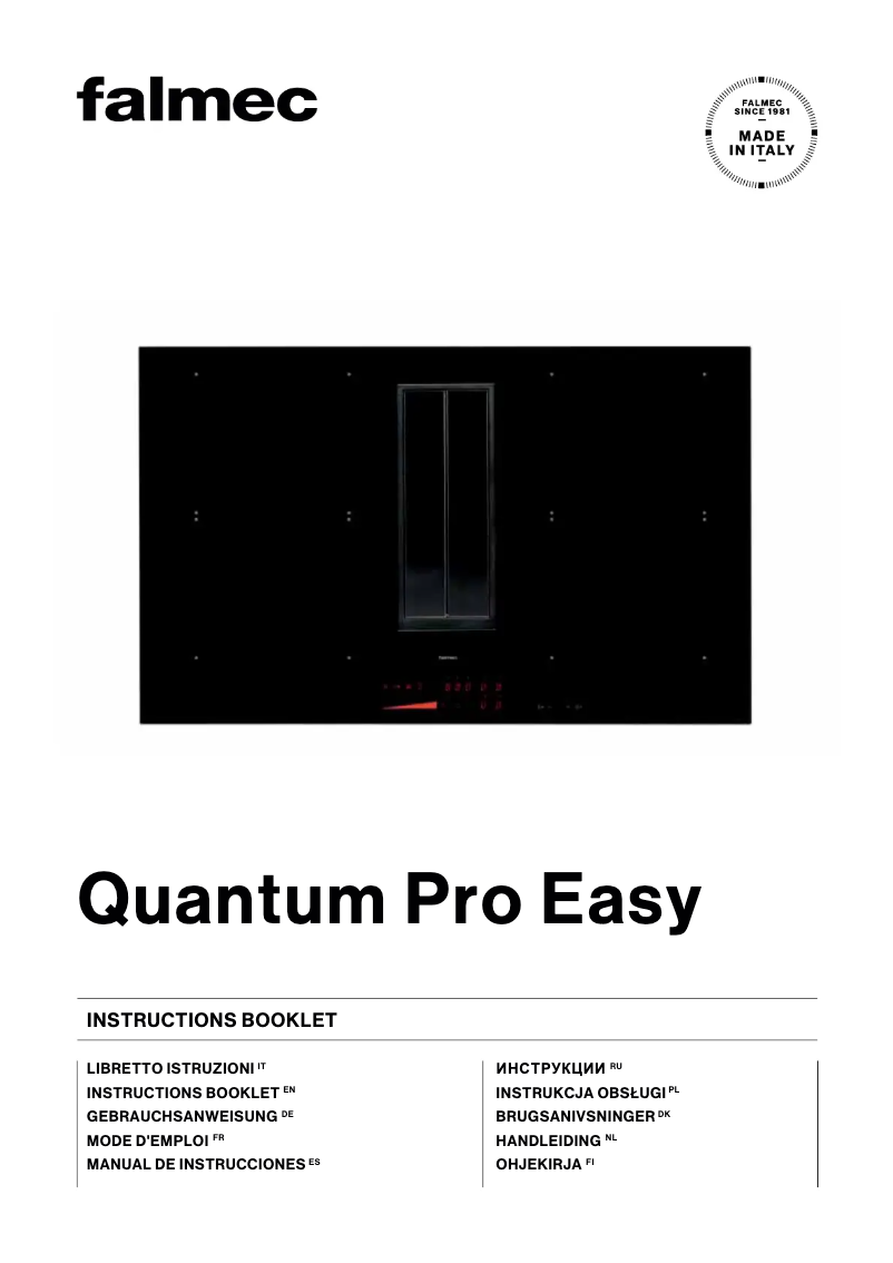 Page n°1 - Manuel utilisateur Falmec Quantum Pro Easy