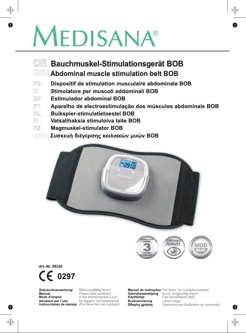 Imagen de la primera página del manual del dispositivo BOB