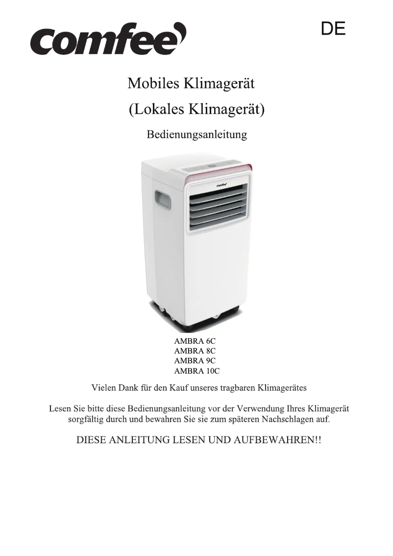 Page n°1 - Manuel utilisateur Comfee AMBRA 6C