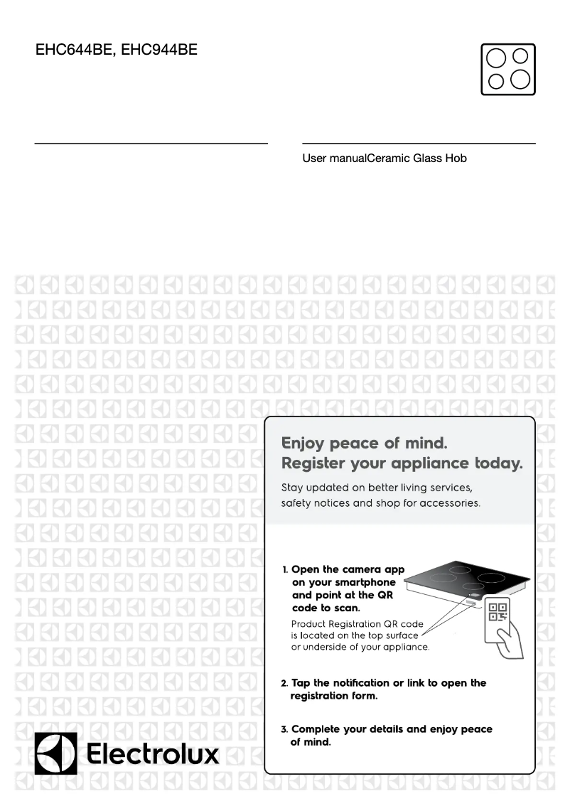 Page 1 de la notice Manuel utilisateur Electrolux UltimateTaste 300 EHC944BE