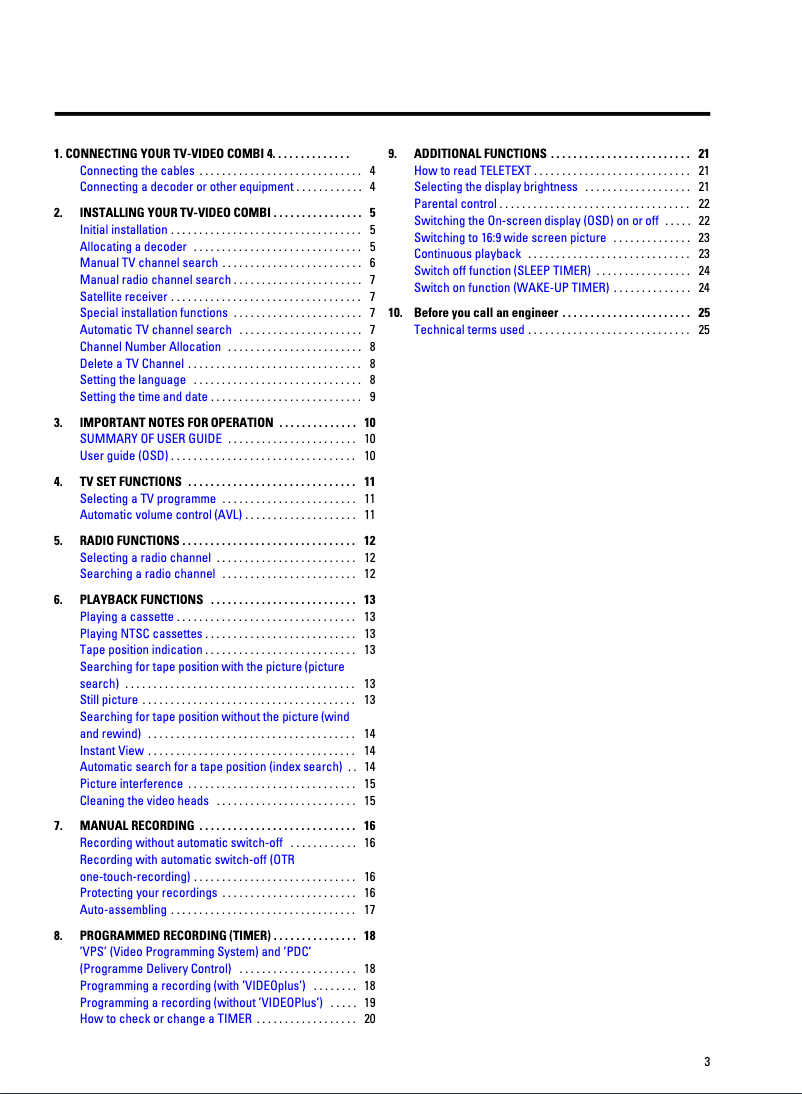 First page image of the manual for 14PV340