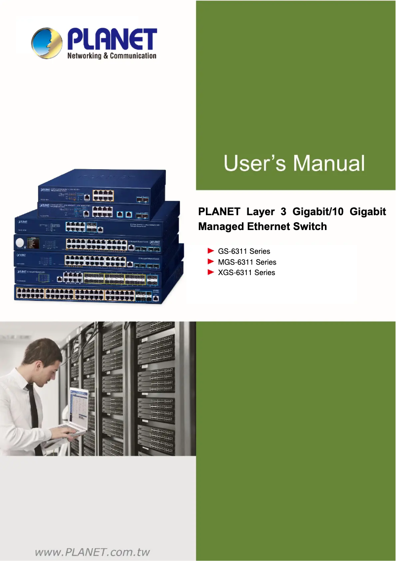 Page 1 de la notice Manuel utilisateur Planet GS-6311-48P6X