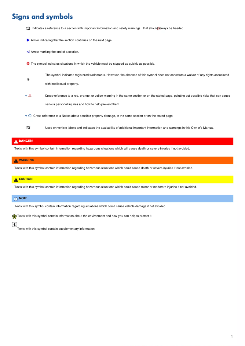 Image de la première page du manuel de l'appareil Arteon (2019)