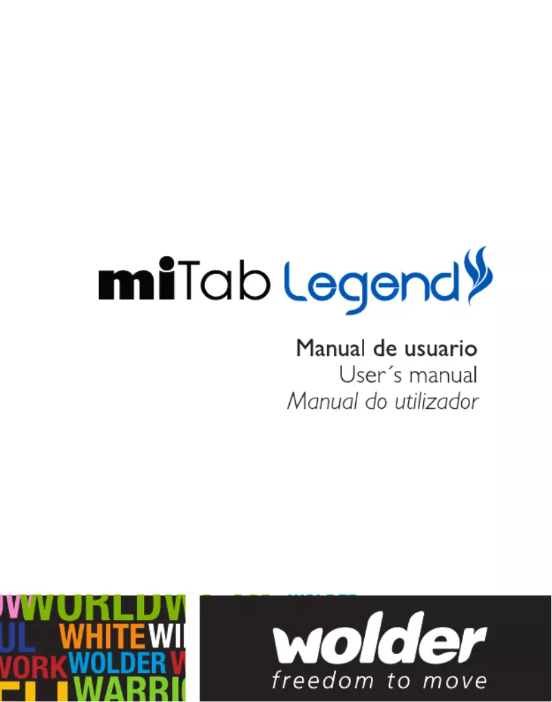 Page 1 de la notice Manuel utilisateur Wolder MiTab Legend