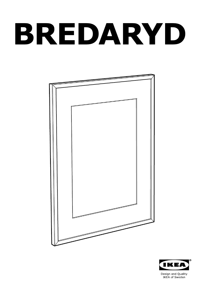 Page 1 de la notice Manuel utilisateur Ikea BREDARYD (30x40)