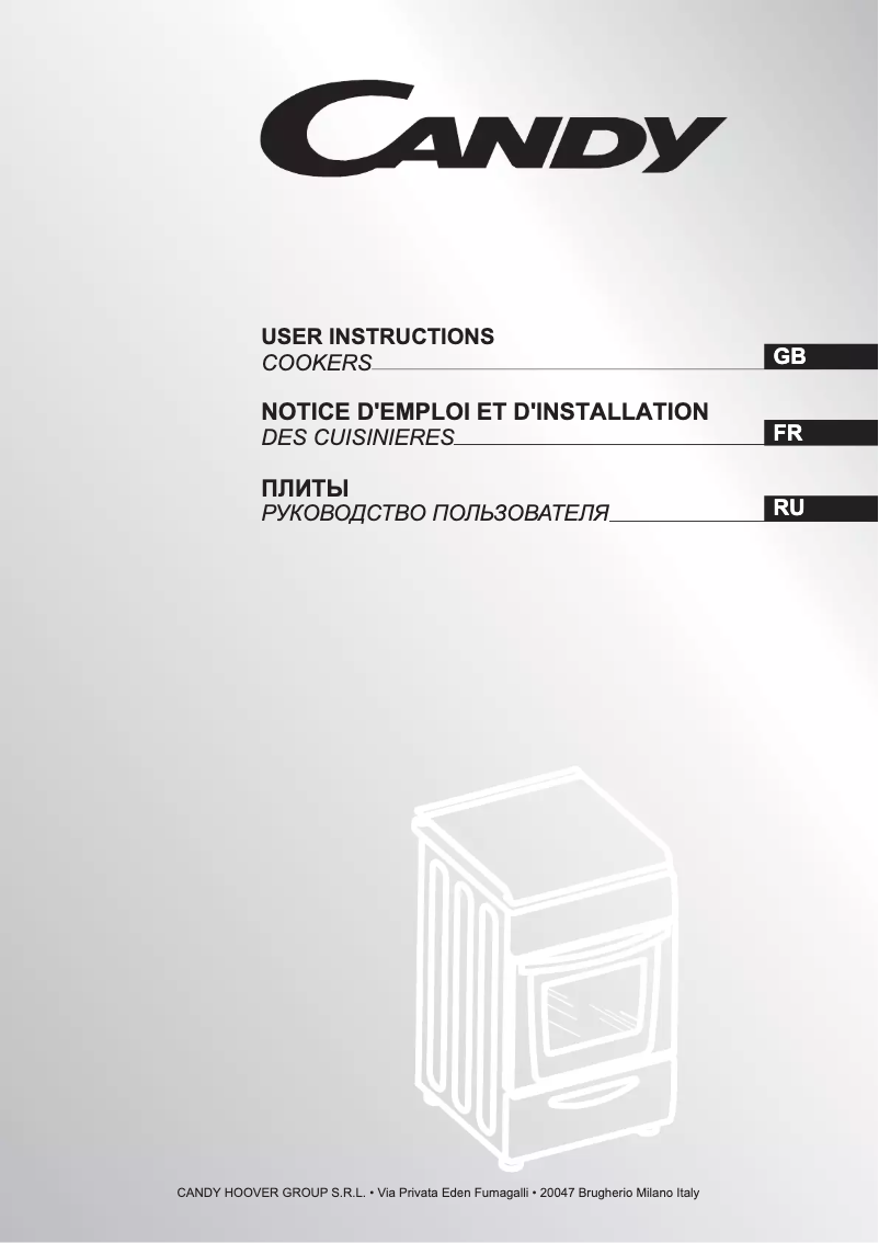 Page n°1 - Manuel utilisateur Candy CCG5201PW/1