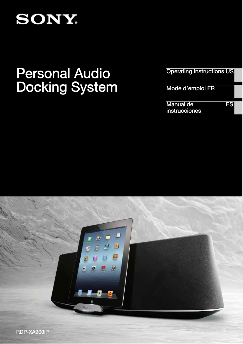 Page 1 de la notice Manuel utilisateur Sony RDP-XA900iP