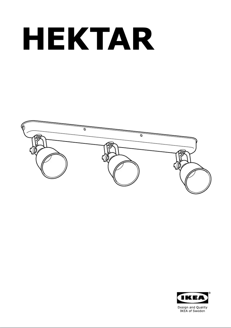 Imagen de la primera página del manual del dispositivo HEKTAR (3 spots)