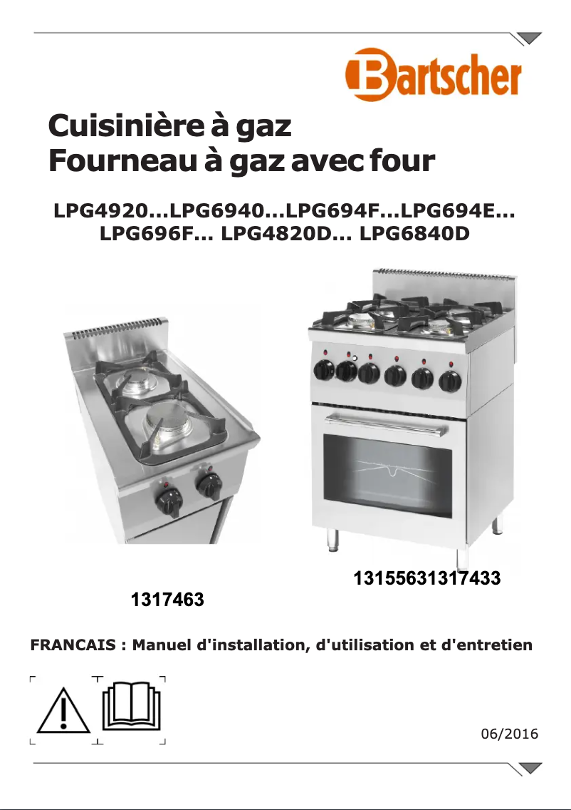 Page n°1 - Manuel utilisateur Bartscher 115109