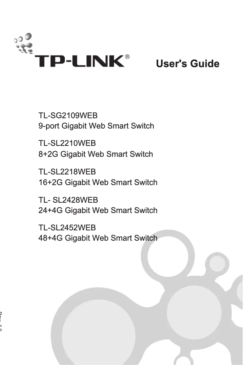 Page 1 de la notice Manuel utilisateur TP-Link JetStream Smart TL-SL2210WEB