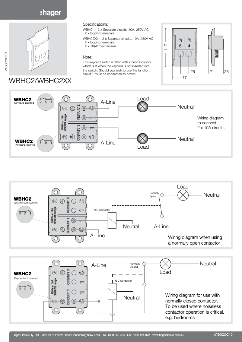 Page n°1 - Manuel utilisateur Hager WBHC2